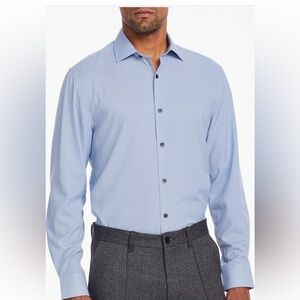 WRK Slim Fit Broken Stripe Performance Dress Shirt